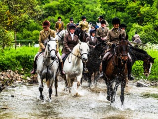 river crossing scottish borders ride horse riding holiday by globetrotting
